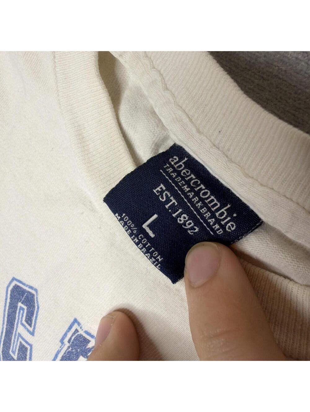 Abercrombie & Fitch Men’s Large Single Stitch Football Back Print Vintage Y2K - Picture 4 of 9
